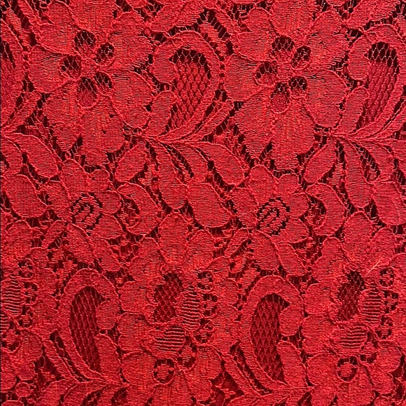 EXPRESS ❤️ Red Dress - With Lace Details - Picture 7 of 13